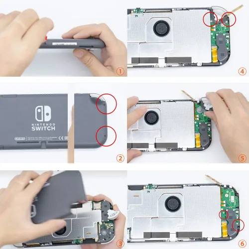 Vista 6 de Replacement Joystick for Switch Lite, 19pcs Analog Stick Thumbstick Parts Repair Tool Kit Accessories for Switch Lite Nintendo Switch Switch OLED