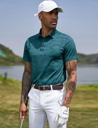 Vista 79 de TAPULCO Camisetas tipo polo de secado rápido para hombre, diseño de camuflaje, atléticas, ligeras, transpirables, casuales, para golf