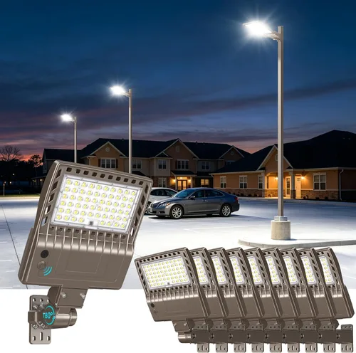Vista 38 de Soporte de ajuste deslizante de luz de estacionamiento comercial de 320 W Listado UL 48000LM