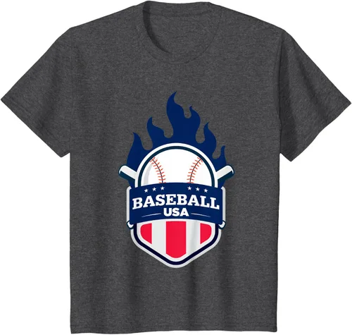 Vista 35 de Baseball USA Support the Team Shirt - Camiseta con la bandera de Estados Unidos, Blanco, S