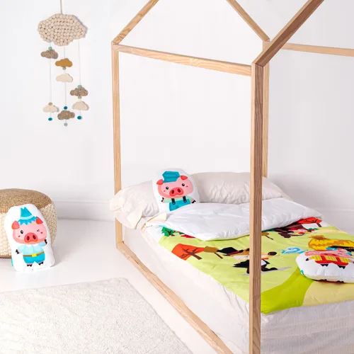 Vista 7 de Saco Nórdico con Relleno HappyFriday Mr Fox Piggys Multicolor 42 x 20 x 50 cm