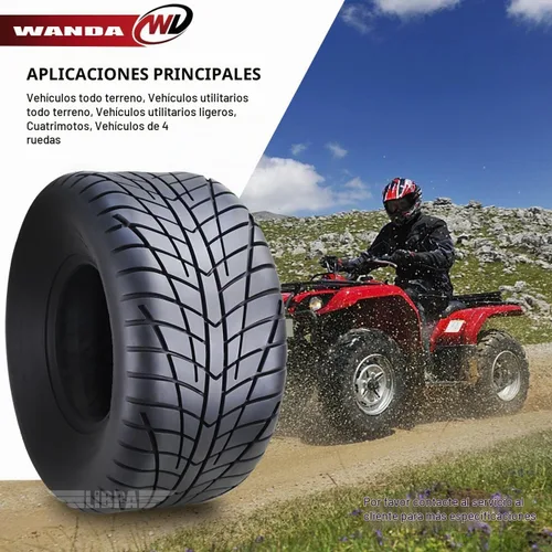 Vista 5 de WANDA - Juego de 4 neumáticos de alta velocidad 21x7-10 & 20x10-9 para Yamaha Raptor 350 660 700 ATV