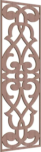 Vista 157 de 9 3/8"W x 24 3/8"H x 1/4"T Bellaire Decorativos Paneles de pared de madera calado, abedul