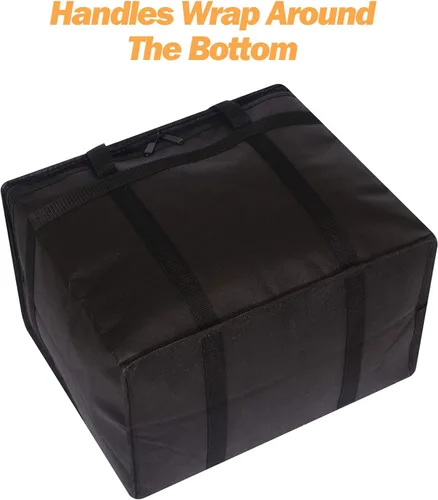 Vista 6 de Paquete de 4 bolsas de comestibles reutilizables aisladas XL con cremallera resistente parte inferior reforzada y asas, plegable, lavable