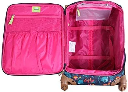 Vista 6 de Lily Bloom Juego de equipaje colección de maletas de 4 piezas con ruedas giratorias para mujer Azul marino