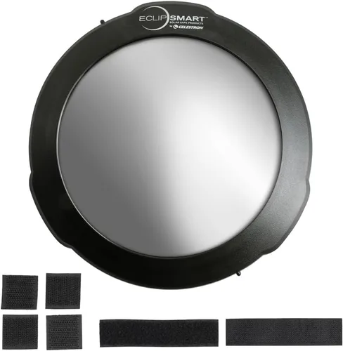 Vista 8 de Celestron 94243 EclipSmart - Filtro para telescopio de eclipse solar, cumple con ISO 12312-2, ajuste seguro con película solar segura, funciona
