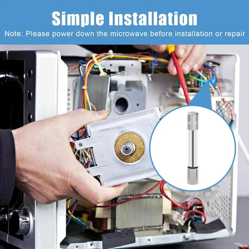 Vista 6 de 5304509451 Fusible de microondas para GE, Frigidaire, Kenmore Microondas, 20 Amp 125 Voltios-Reemplaza 1810711, EA3486694, PS3486694, AH3486694