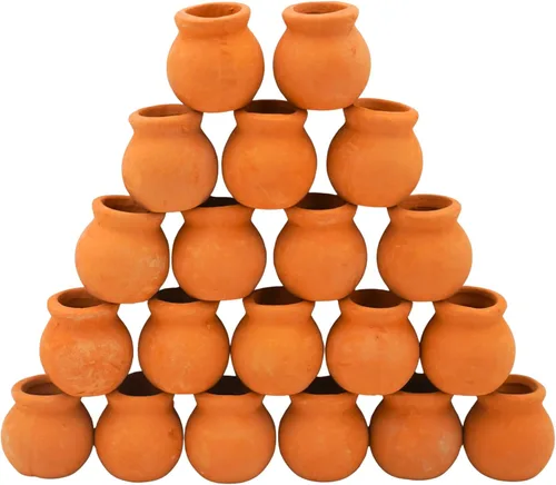 Vista 15 de Mini macetas de terracota – Macetas pequeñas de arcilla para suculentas, cactus, manualidades de bricolaje, jardín de hadas, proyectos escolares