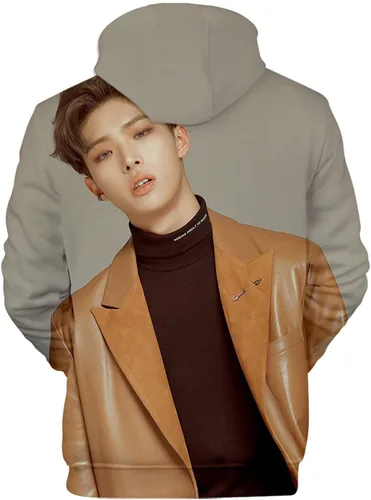 Vista 10 de Xkpopfans Kpop ATEEZ Sudadera con capucha con estampado 3D del tesoro Wooyoung San Mingi