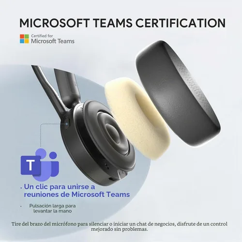 Vista 4 de Yealink BH70 Mono Bluetooth Teams Headset with AI Mic for Work from Home PC Negro (Equipos)