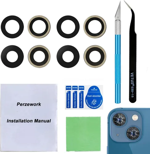 Vista 17 de Juego de 2 lentes de repuesto originales para cámara trasera para iPhone 11 Pro Max y iPhone 11 Pro con adhesivo preinstalado y kit de herramientas