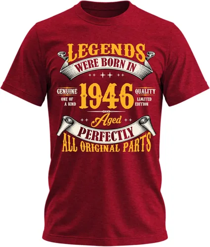 Vista 64 de Camiseta de cumpleaños para hombre, leyendas nacieron en 19XX, camiseta Negro