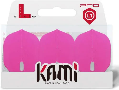 Vista 3 de L-style L1 Standard PRO KAMI Molded Dart Flights – Champagne Ring Compatible – for Soft Tip & Steel Tip Darts Negro