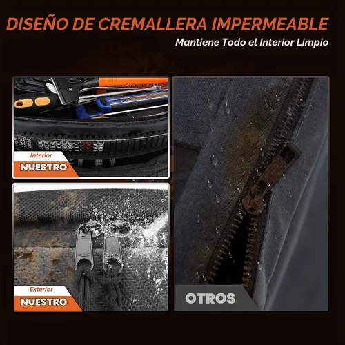 Vista 4 de Kemimoto Bolsa de Almacenamiento para Correa de Transmisión UTV Porta Correa CVT con Tira Reflectante Compatible con Todos los UTVs