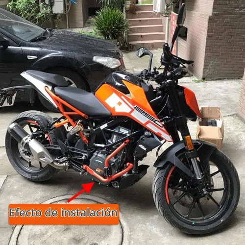 Vista 7 de Guardaparachoques de motor para motocicleta, barra antivuelco, protector de cuadro para KTM Duke 250 390 2020 2019 2018 2017 (naranja), no se aplica