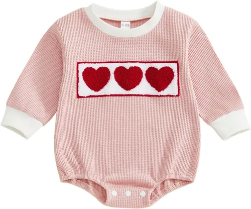 Vista 34 de MERSARIPHY Ropa de Navidad para bebé, sudadera para bebé, niño, niña, mameluco de Papá Noel para bebé, trajes de otoño e invierno Waffle