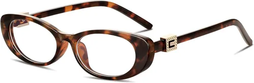 Vista 11 de Oval Blue Light Blocking Glasses for Women Retro 90s Glasses Computer TV Eyeglasses Anti Eyestrain