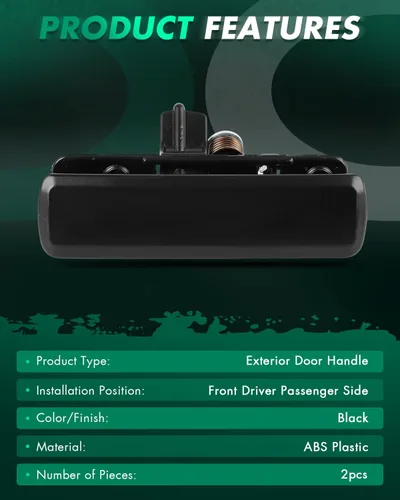 Vista 4 de SCITOO Manijas de puerta exteriores delantera izquierda derecha para Chevy Astro negro 1985-2005 (2 piezas) Exterior Door Handle For 1985-2003 For