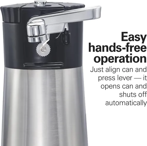 Vista 5 de Hamilton Beach OpenStation Electric Automatic Can Opener for Kitchen with Multi Tool and Bottle and Jar Opening Tools,Auto Shutoff,Cord Storage,Sure