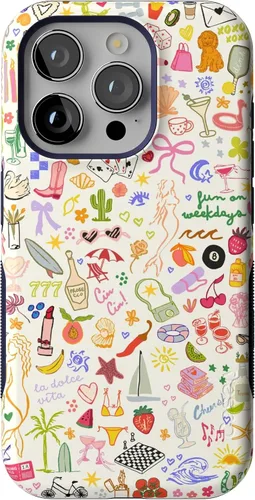 Vista 40 de Carcasa Casely iPhone 15 Pro Viva La Vida Collage de Frida Kahlo Diseño Protector Audaz Compatible con MagSafe