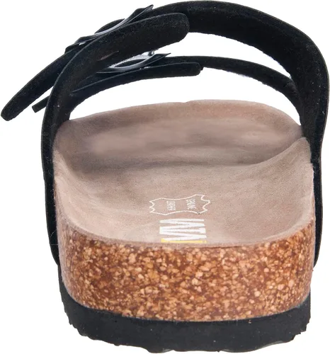 Vista 5 de WTW Sandalias con plantilla de corcho para hombre, zapatos deslizantes de playa con correa de hebilla de metal ajustable para hombres, estilo casual