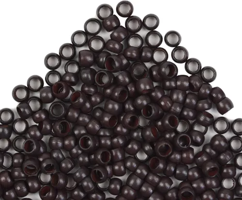 Vista 5 de Extensiones de cabello con microeslabones de 0.118 pulgadas, cuentas de micro anillos de cobre, nano cuentas para extensiones de cabello