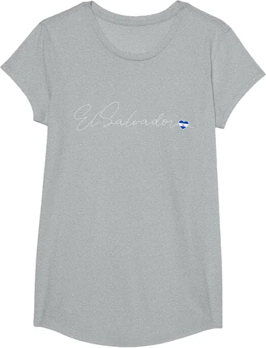 Vista 73 de Camiseta Simple Love El Salvadoreño con diseño de corazón en El Salvador
