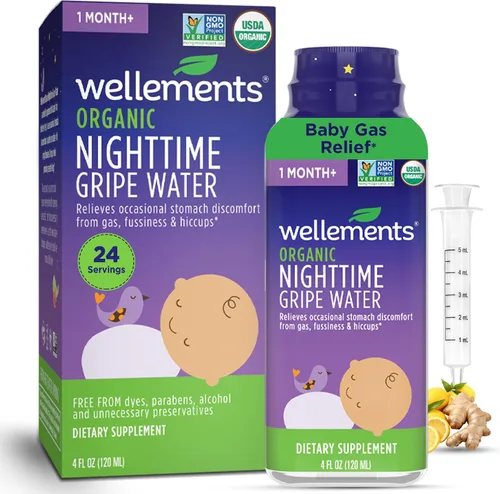 Vista 10 de Wellements Agua Anisada Orgánica para Bebés Pack Combo Día y Noche (4 fl oz) - Agua Anisada para Lactantes Recién Nacidos Calma las Molestias