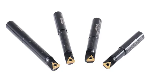 Vista 7 de Accusize Industrial Tools Juego de 4 barras de mandrinar indexables de vástago redondo de 1/2 pulgadas con inserciones de carburo Tcmt21.50, 90