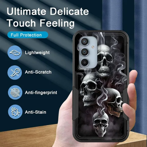 Vista 656 de Funda para Galaxy A14 5G, resistente de doble capa híbrida de policarbonato duro, goma suave, a prueba de golpes, funda protectora resistente