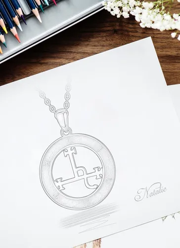 Vista 9 de CELESTIA Collar Lilith de plata de ley 925 para mujer, regalo de joyería de la diosa Sigil de Lilith