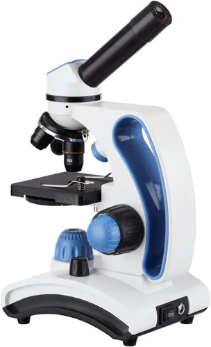 Vista 3 de AmScope M162C-2L-PB10 40X-1000X Microscopio de metal con doble lente de vidrio + portaobjetos, para estudiantes