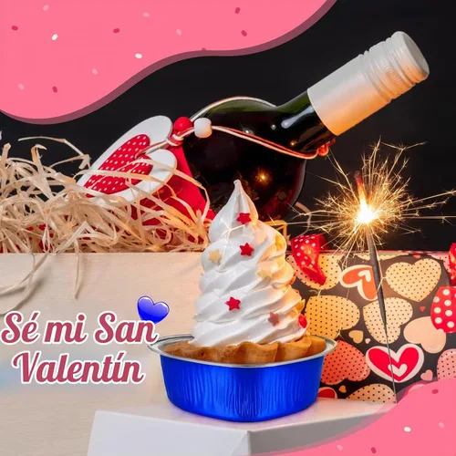 Vista 6 de Honeydak 50 juegos de moldes para tartas en forma de corazón de San Valentín con tapas, de papel de aluminio, 3.4 onzas, mini tazas desechables