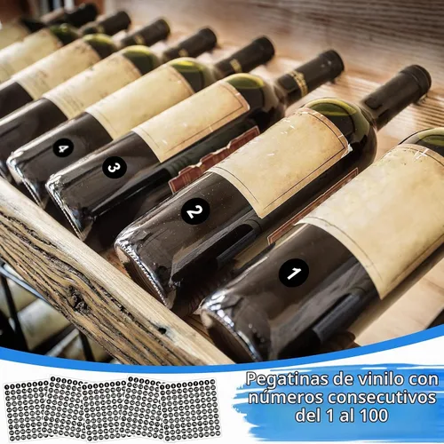 Vista 5 de Outus 5000 calcomanías de números de 0.4 pulgadas, 1 a 100 números, etiquetas de puntos de números pequeños, etiquetas consecutivas para inventario