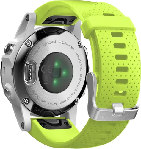 Vista 19 de NotoCity Correa de reloj compatible con Fenix 5S/6S/7S/8 de 1.693 in, correa de repuesto de silicona suave Quickfit (hebilla plateada, 2 unidades)