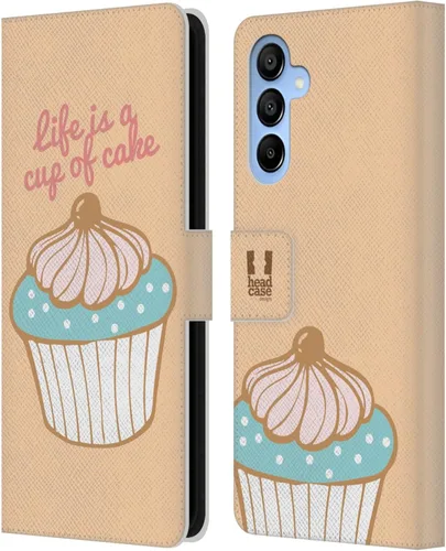 Vista 279 de Head Case Designs Assortment Cupcakes Happiness Leather Wallet Case Compatible with Samsung Galaxy A07 4G Surtido