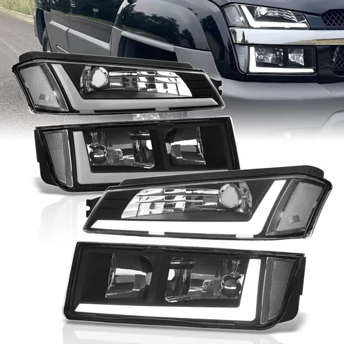 Vista 10 de AJP Distributors Conjunto de Faros Delanteros LED DRL Tube Bar para Conducción + Conjunto de Lámparas de Señal de Parachoques Par