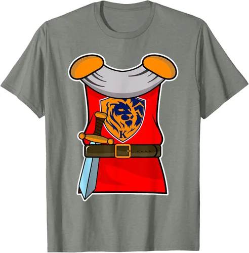 Vista 24 de Disfraz medieval de caballero de Halloween para adultos y niños, Negro, S