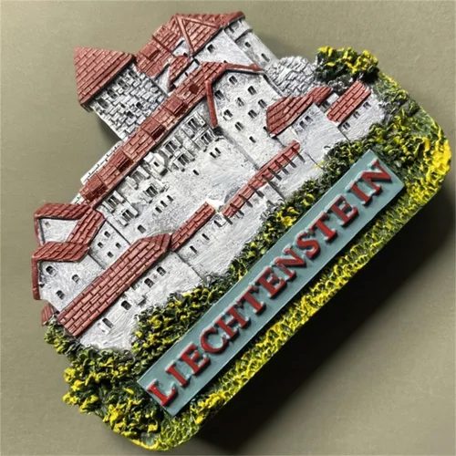 Vista 4 de Vaduz Castle Liechtenstein - Imán para nevera, recuerdo de viaje, decoración de nevera, 3D, calcomanía magnética, colección artesanal