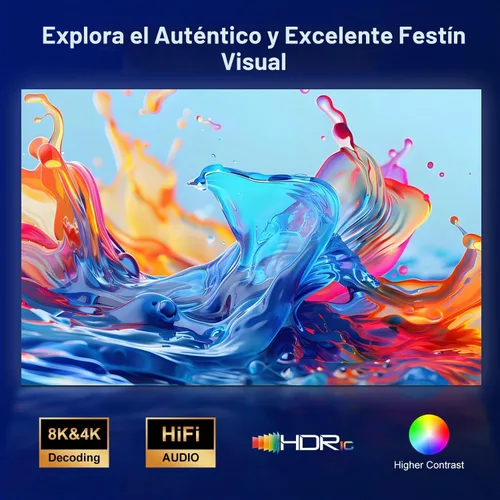 Vista 3 de Mini proyector con WiFi y Bluetooth 5.4, Android 14, soporte 4K/8K