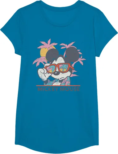 Vista 32 de Disney Mickey and Friends Mickey Mouse Tropical Retrato Camiseta S Negro