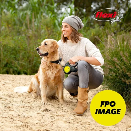 Vista 8 de FLEXI Correa Retráctil Giant Tape para Perros Medianos de Hasta 55 libras – 26 pies, Negro Correa para Caminar Mascotas Sin Enredos con Freno