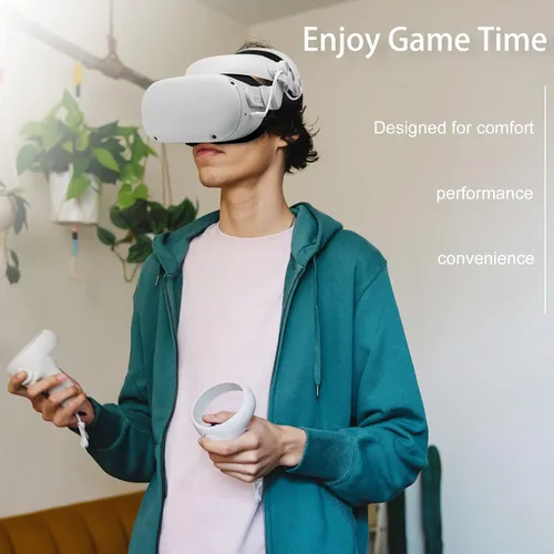 Vista 7 de 8VR Correa para la cabeza con batería para Oculus Quest 2 correa Elite ajustable con batería de 5000 mAh para mayor comodidad y tiempo