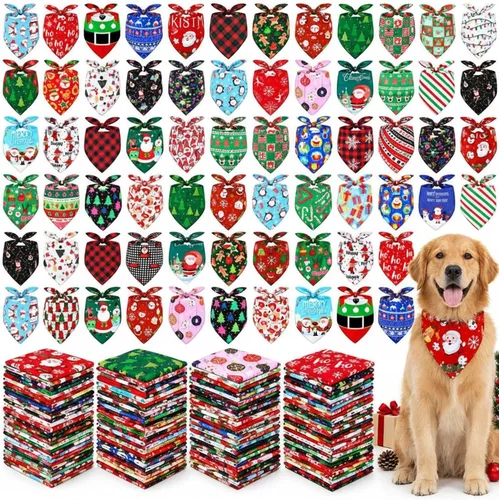 Vista 10 de Newwiee - 200 bandanas de Halloween para perros a granel, L, 25 x 17
