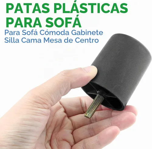 Vista 6 de 4 patas de sofá de 2.5 pulgadas, patas de sofá de plástico Tipo cónico
