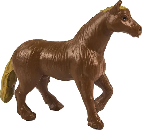 Vista 4 de Safari Ltd. Horses TOOB - 12 mini figuras pintadas a mano incluyendo frisón, Haflinger, semental, bahía, castaño, Jutlandia, Trakehner, Clydesdale