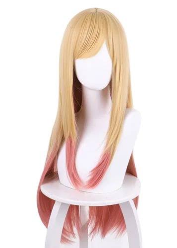 Vista 7 de Peluca negra de doble trenza, pelucas de cosplay de anime para peluca de disfraz de Halloween