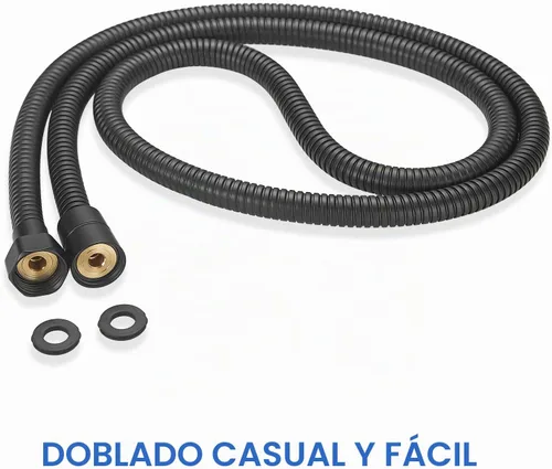 Vista 9 de RUMOSE Manguera de ducha de 59 pulgadas, manguera de extensión de cabezal de ducha de repuesto extra larga de acero inoxidable, accesorio de tubo