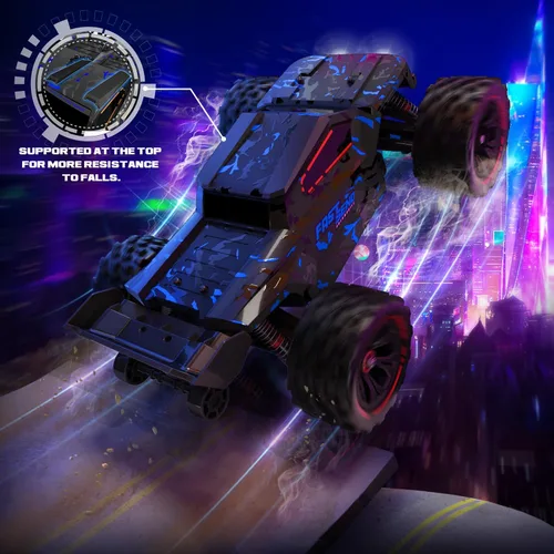 Vista 2 de Autos RC a escala 1:14 para adultos, Truggy RC de alta velocidad de 60 KPH, camión de control remoto todoterreno 4 x 4, automóvil eléctrico