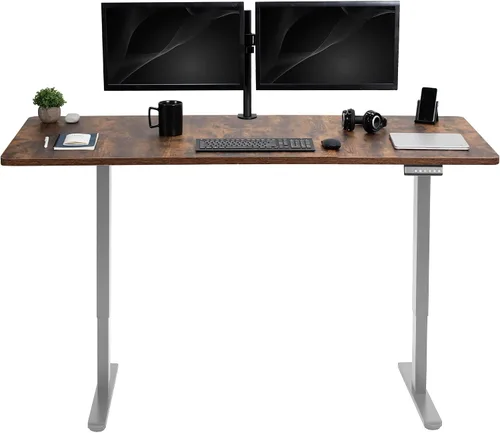 Vista 85 de VIVO DESK-KIT-E2B1B - Escritorio eléctrico de pie con motor doble, ajuste de altura de memoria, serie E2B, marco negro superior negro, DESK-KIT-E2B1B